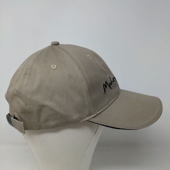 Mohegan Sun Men's Slideback Hat Tan Adjustable Embroidered Logo 100% Cotton - Picture 4 of 7